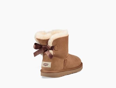 UGG Mini Bailey Bow II Big Kids Boots Chestnut/ Brown - AU 608PW